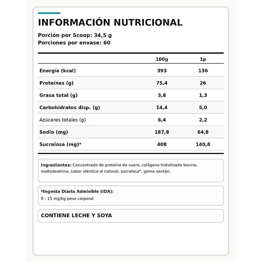 PROTEÍNA WHEY PROTEIN CON COLÁGENO 4.56LB GREATLHETE 3