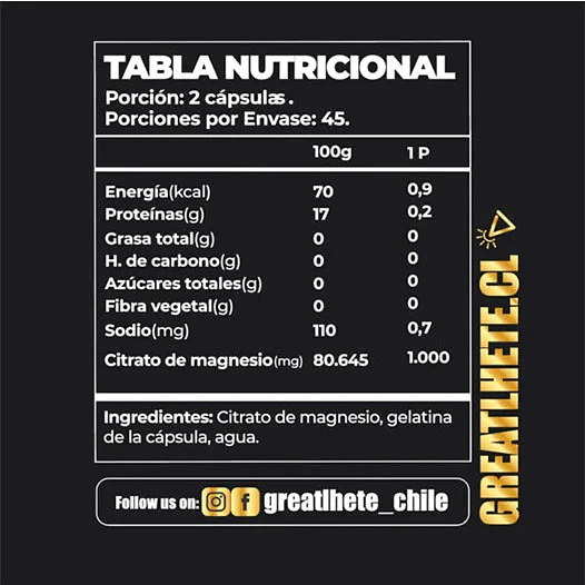 MAGNESIO CITRATO PRO 45 SERV. GREATLHETE 2
