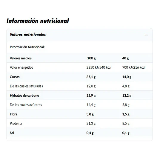 CAJA BARRITAS PROTEIN NUTS (25 UNIDADES) AMIX 7