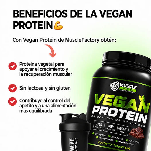 2 x VEGAN PROTEIN 1KG + CREATINA 300G + SHAKER DE REGALO 2
