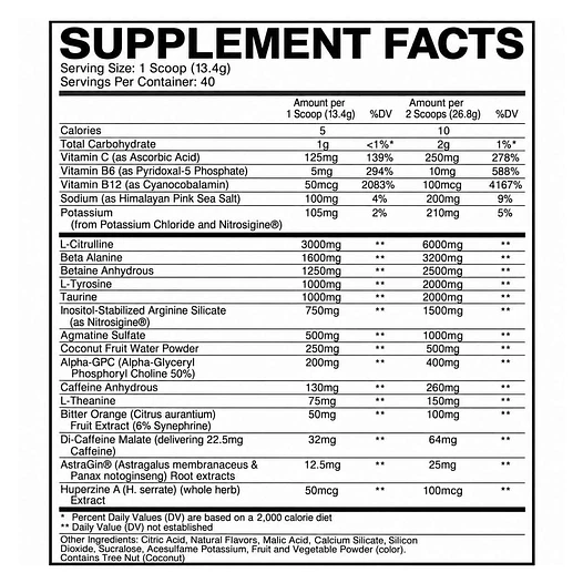 PRE ENTRENAMIENTO CBUM THAVAGE PRE-WORKOUT 40 SERVINGS 2