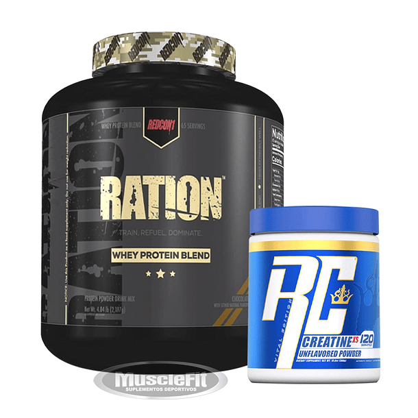 RATION WHEY PROTEIN BLEND 5 LB CHOCOLATE  + CREATINA RONNIE COLLEMAN 60 SERV