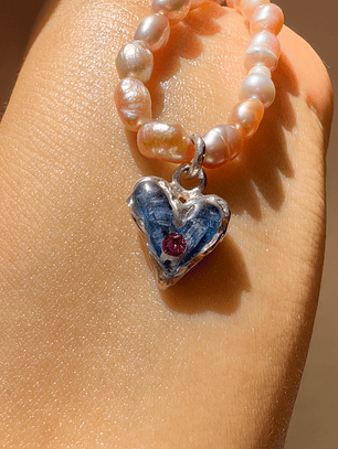 Collar Corazón Azul pequeño