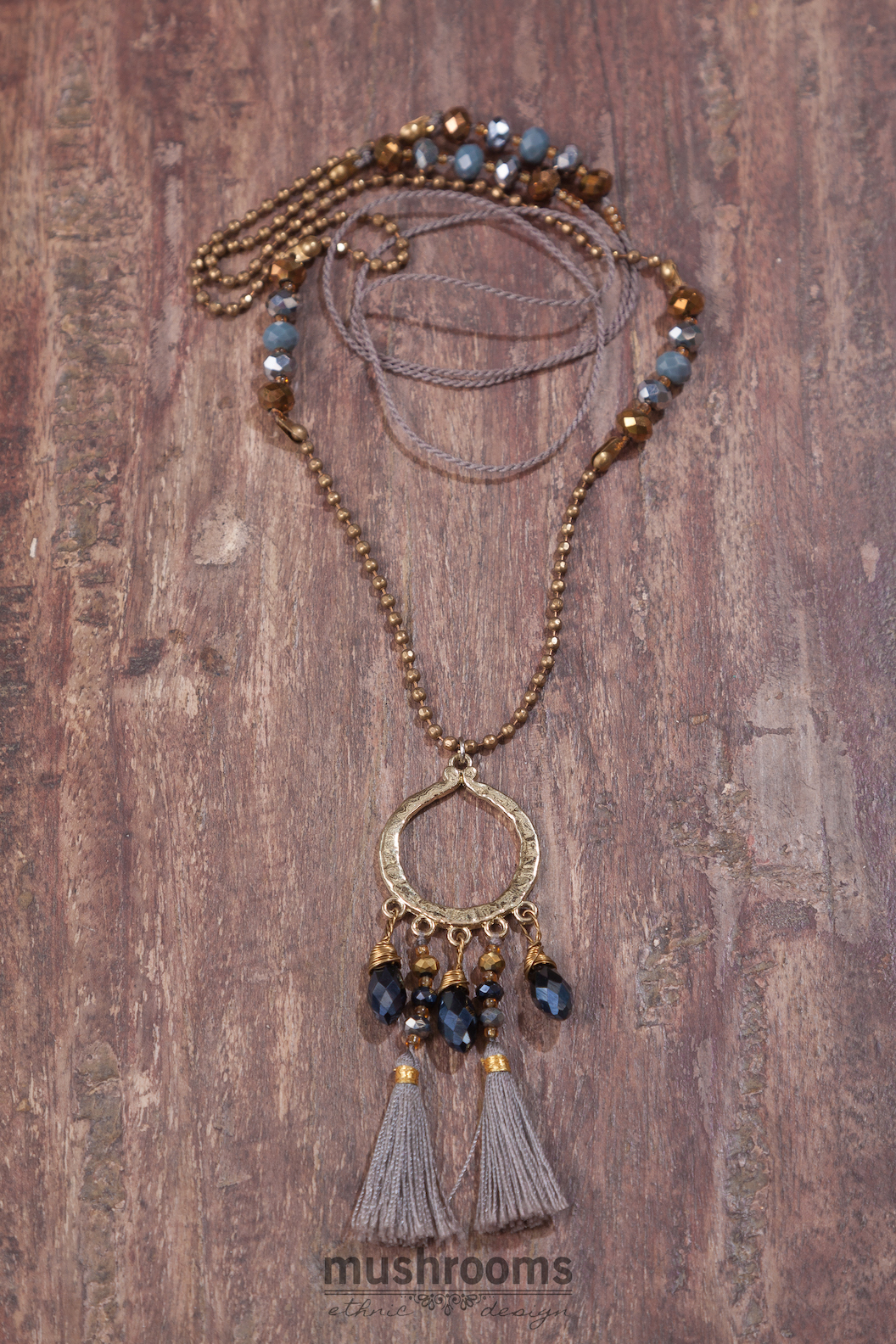 Collar Beads Metal Crystal