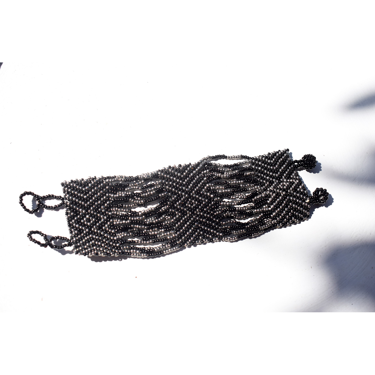 Pulsera mostacilla macramé doble 