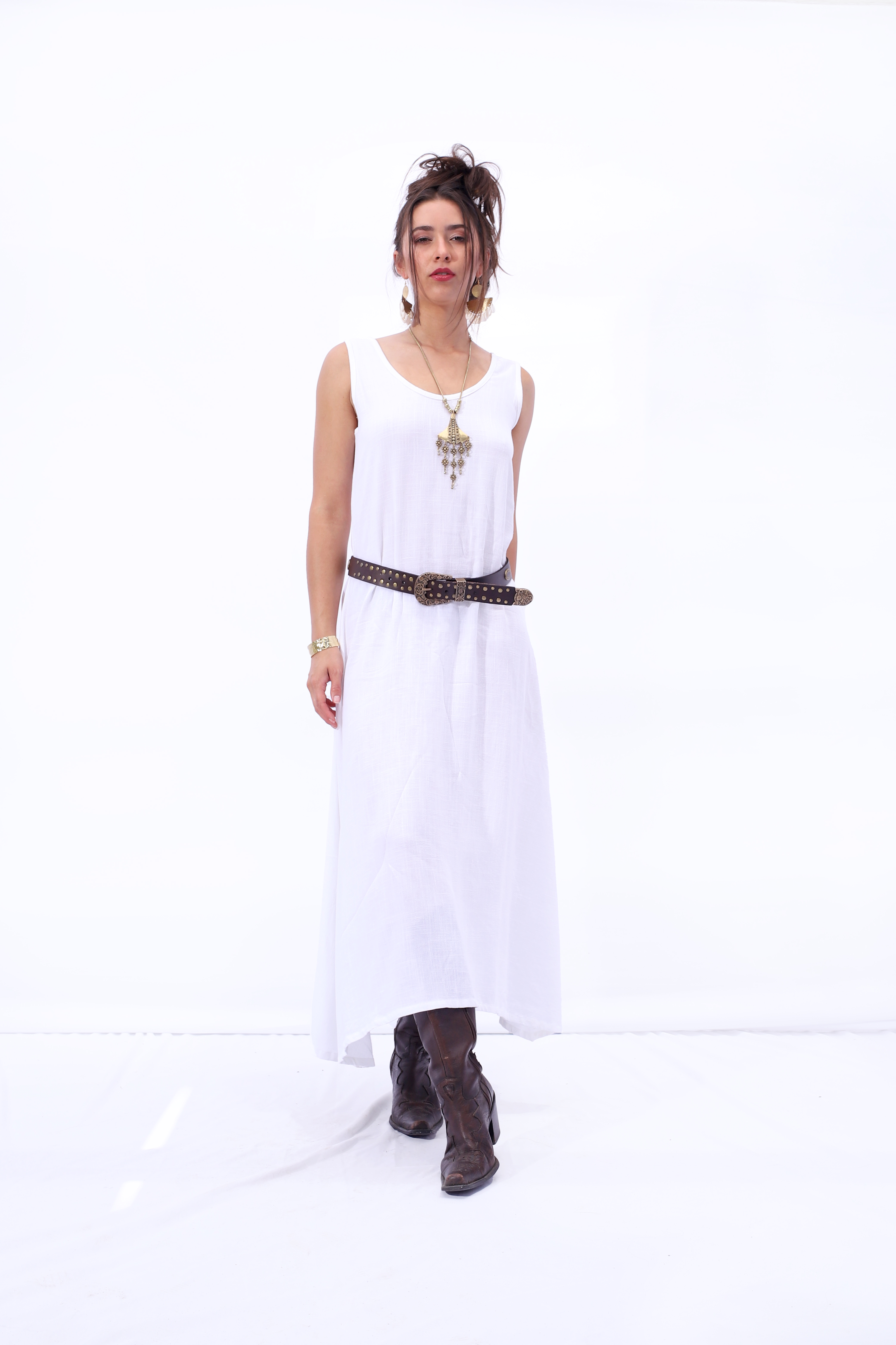Vestido Lino Blanco