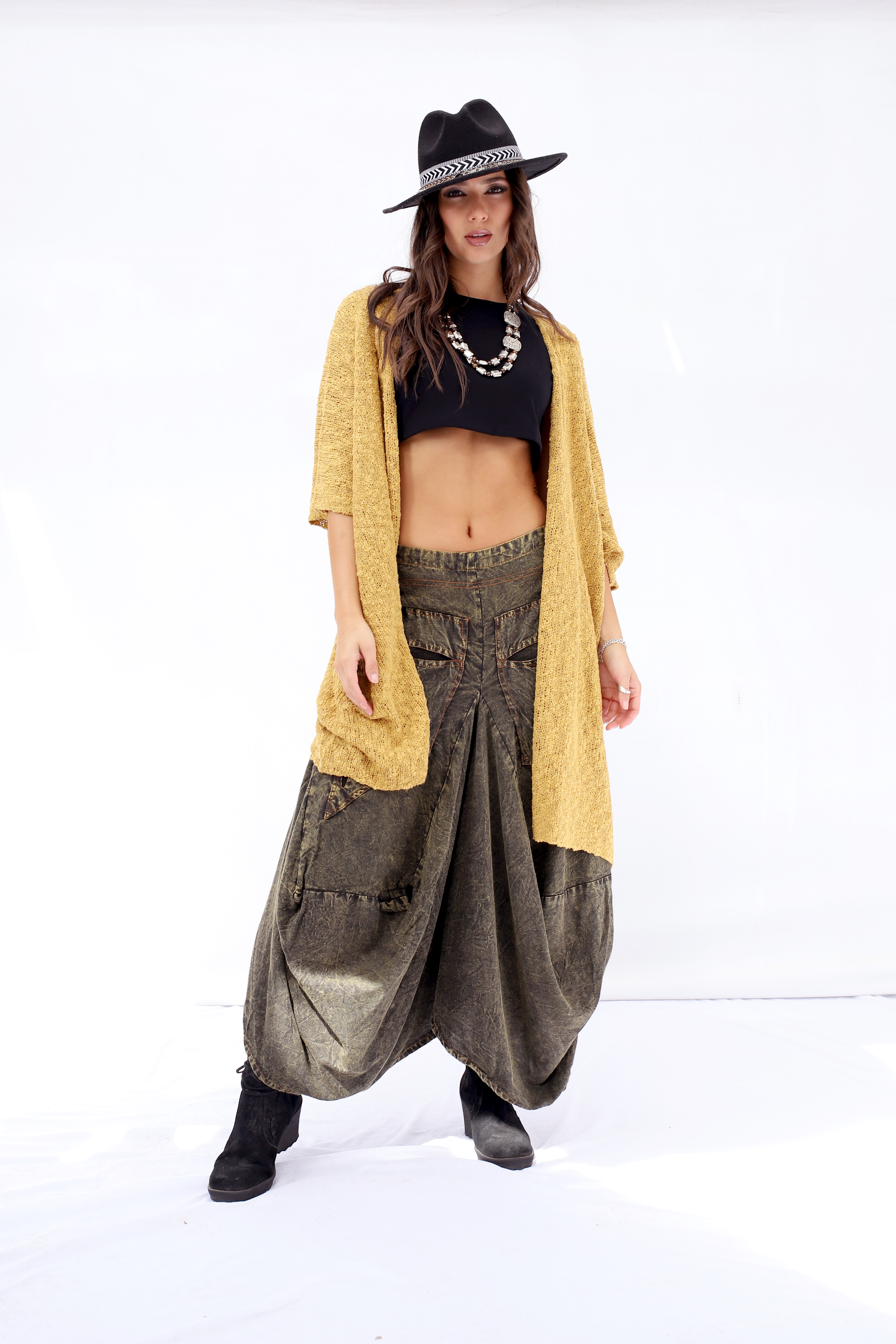 Cardigan Tejido Mostaza