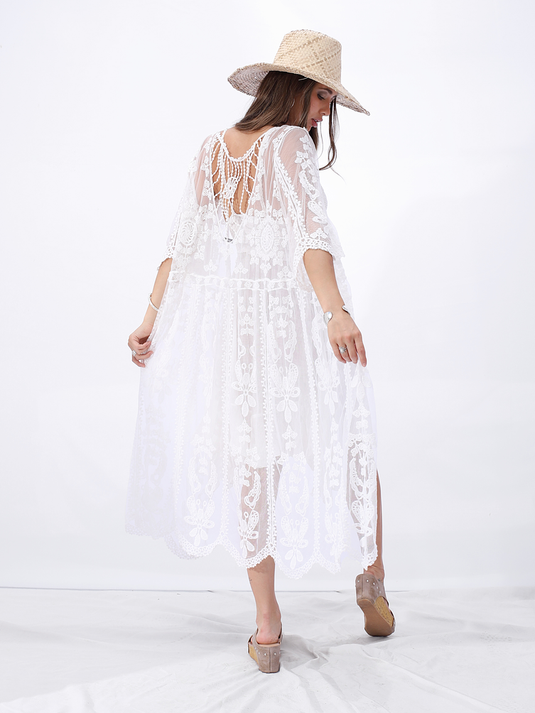 Kimono Bordado Lace Pipa  3