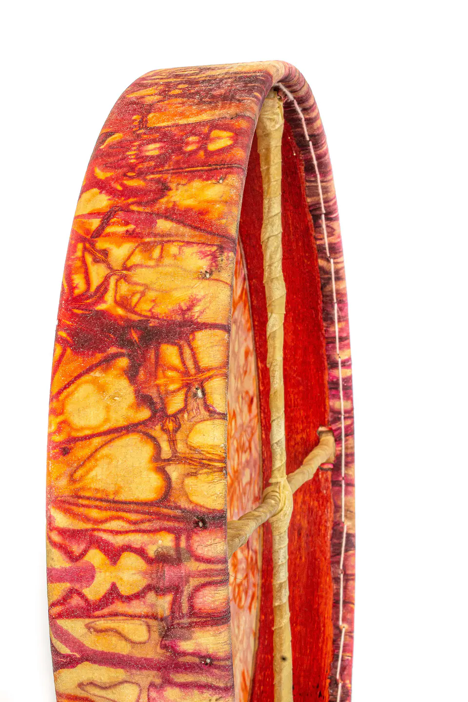 Tambor Shaman Tribal 18'' cuero con diseño TD18 5