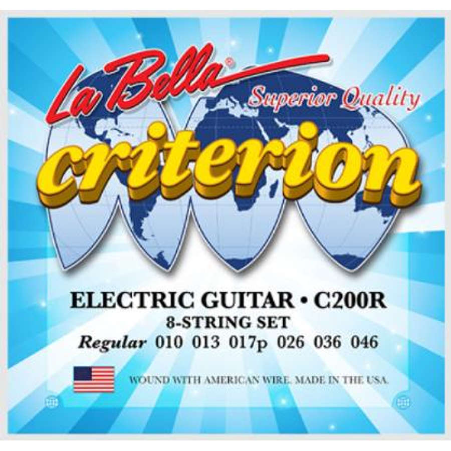 Set de cuerdas guitarra eléctrica La Bella 10-46 C200R