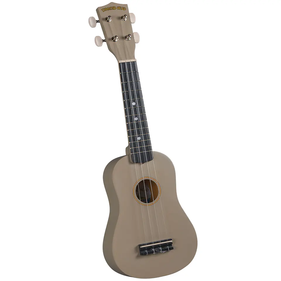Ukelele Soprano Diamond Head Color Gris + Funda DU-121 1