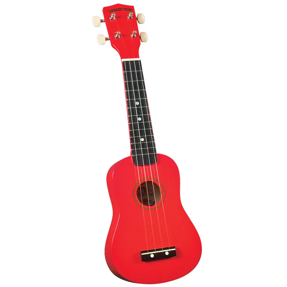 Ukelele Soprano Diamond Head Color Rojo + Funda DU-102-RD 1
