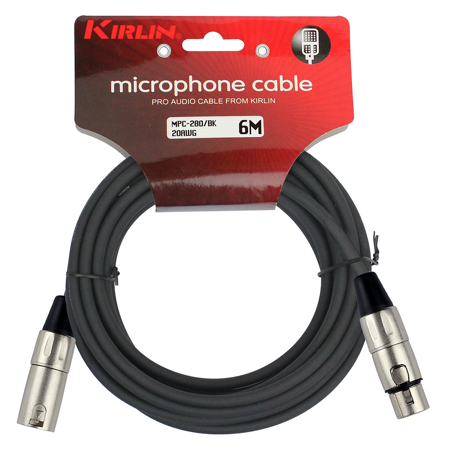 Cable Micrófono Kirlin Serie C Xlr 6M Mpc-280-6