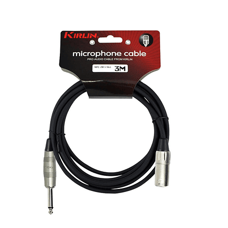 Cable Micrófono Kirlin Xlr (M)- Plug 3M Mpc-281Pn-3