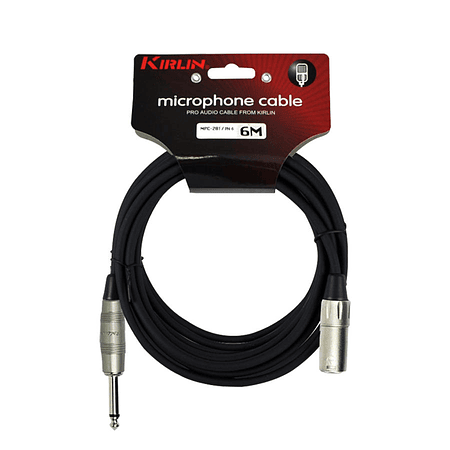 Cable Micrófono Kirlin Xlr (M)- Plug 6M Mpc-281Pn-6