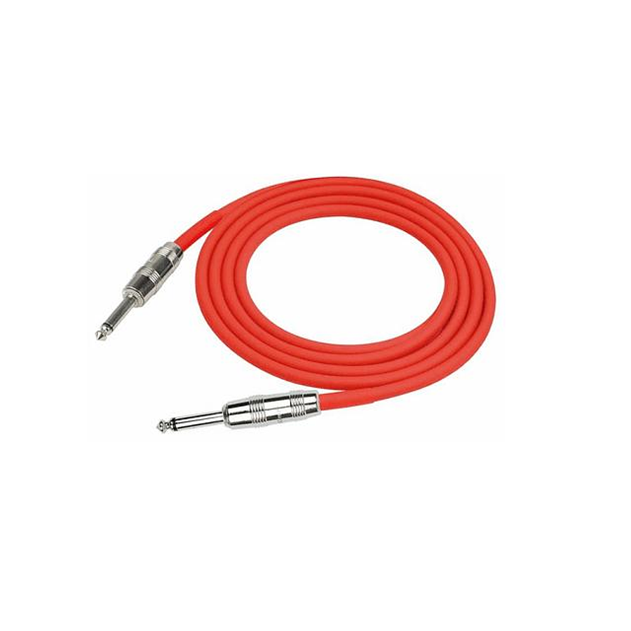 Cable Para Instrumento Rojo Plug Kirlin 6 Metros Ipcv-241-6
