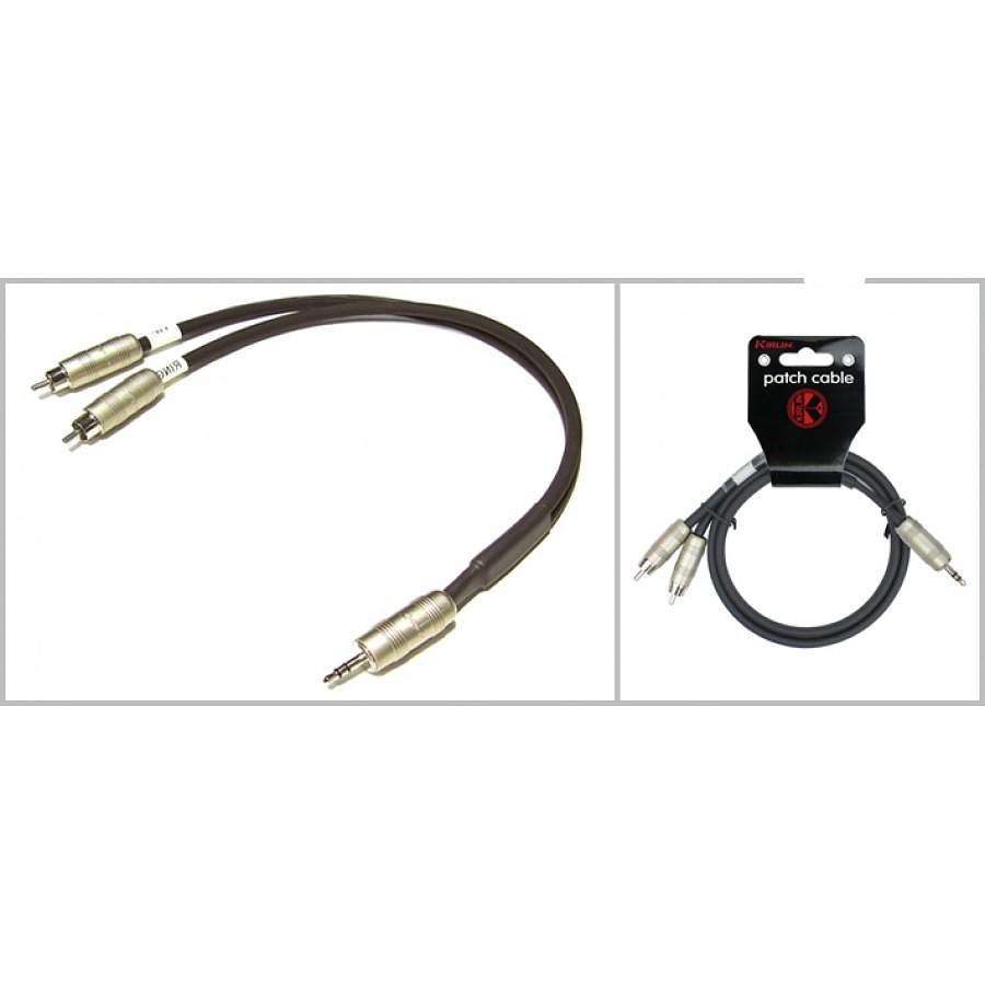 Cable Y Miniplug-2Rca 0.3M Y-364Pr-0.3