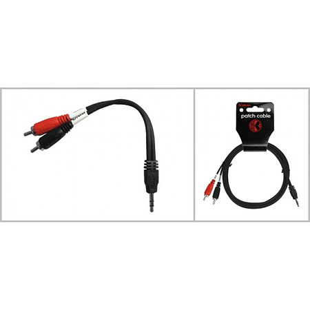 Cable Y Miniplug-2Rca 0.3M Ye-364-0.3M