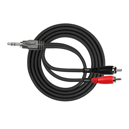 Cable Y Miniplug-2Rca 3M Nickel Plated Ye-364-3