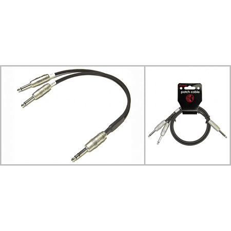 Cable Y Plug Stereo-2Plug 1M Y-336Pr-1M