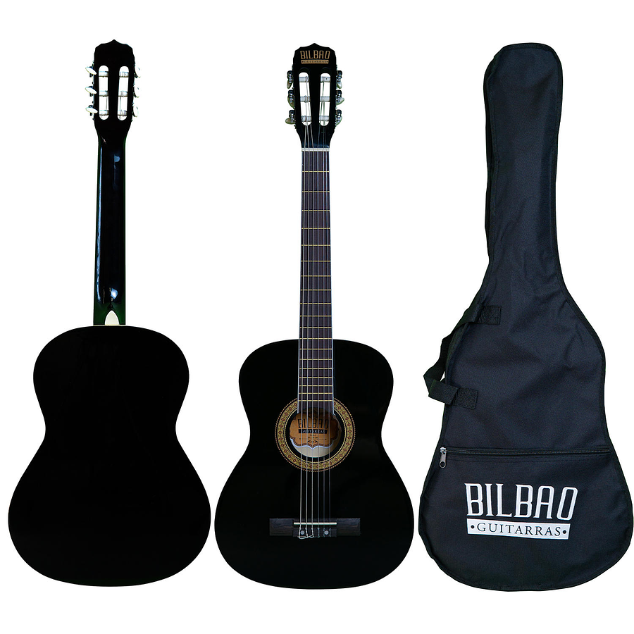 Guitarra Acústica Bilbao 3/4 BIL-34-BK + Funda