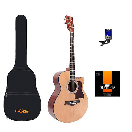 Guitarra Acústica Fzone FZG-M40 + Obsequios