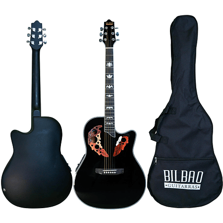 Guitarra Electroacústica Bilbao BIL-800CE-BK + Funda