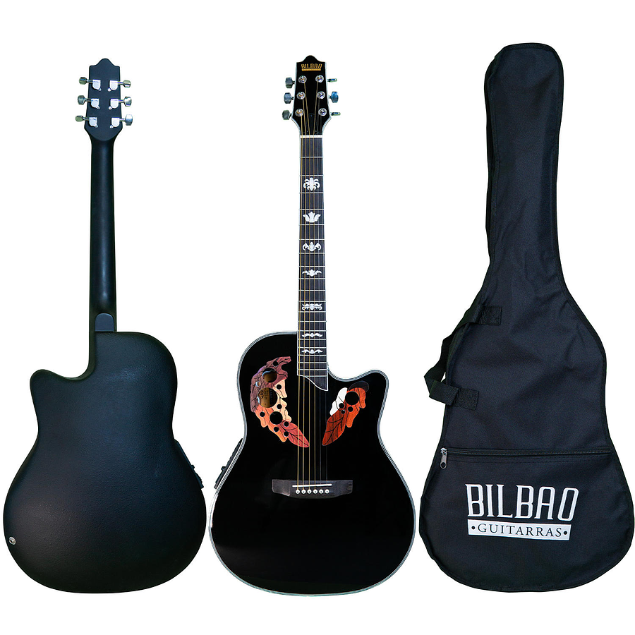 Guitarra Electroacústica Bilbao Bil-800Ce-Bk - MusicChile