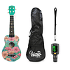 Pack Ukelele Soprano Hana Tropical + Funda + Afinador Cromático + Correa Allegro