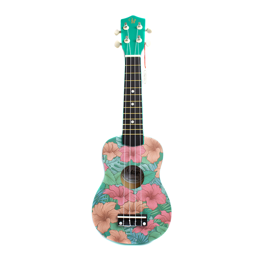 Pack Ukelele Soprano Hana Tropical + Funda + Afinador Cromático + Correa Allegro