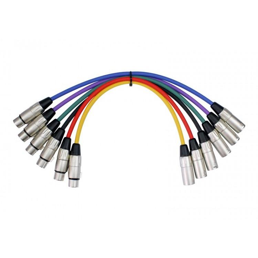 Juego 6 Cables Microfono 0,6M Xlr Macho-Hembra Mp6-480-0.6M