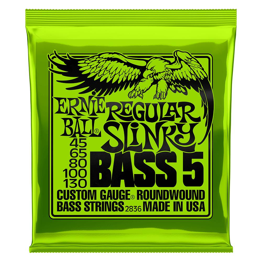 SET DE 5 CUERDAS PARA BAJO ERNIE  BALL REGULAR SLINKY NICKEL 45 - 130