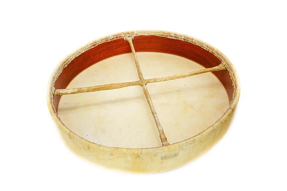 Tambor Shaman Tribal 18'' cuero liso PL18 2