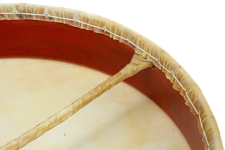 Tambor Shaman Tribal 18'' cuero liso PL18 3