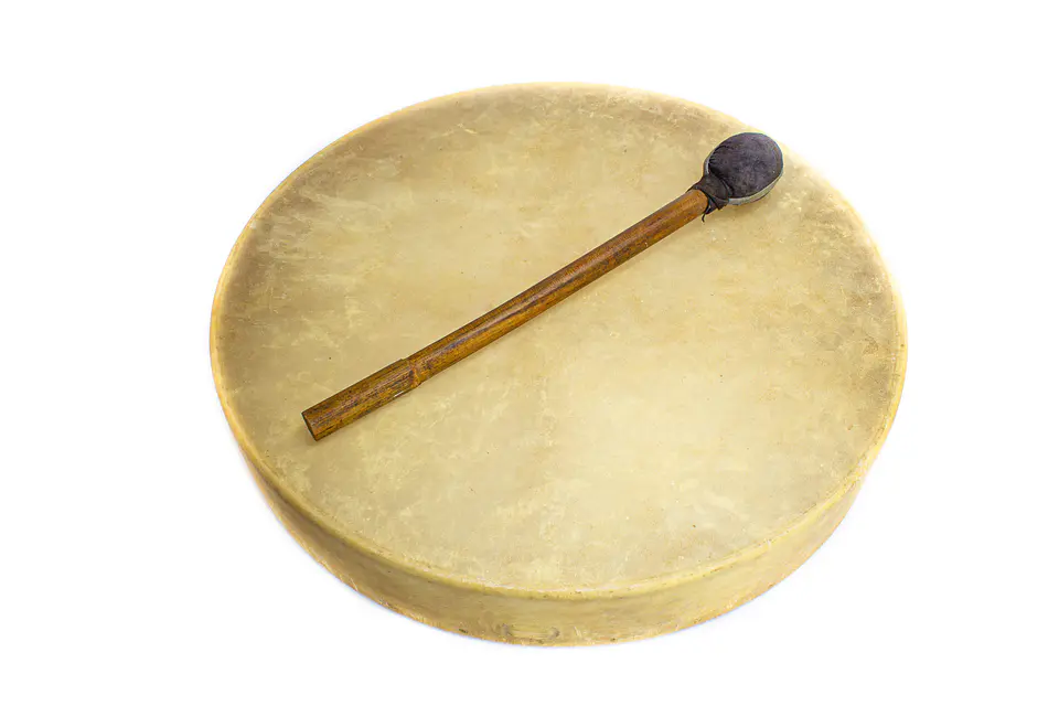 Tambor Shaman Tribal 20'' cuero listo PL20 1