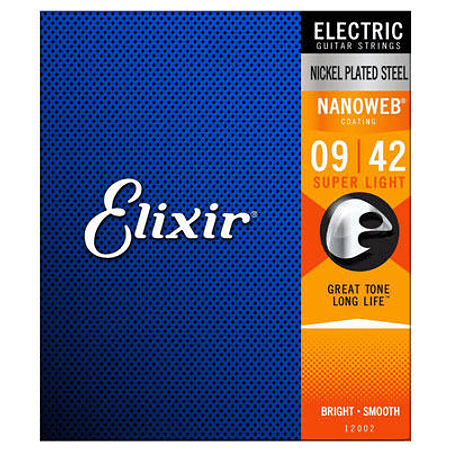 Set de Cuerdas Elixir Guitarra Eléctrica Acero Niquelado Super Light 9-42 11002