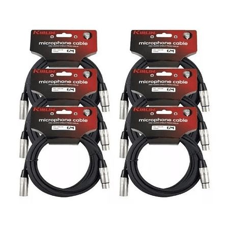 Pack 6  cable Microfono Serie c Xlr6M Kirlin Mpc6-280-6