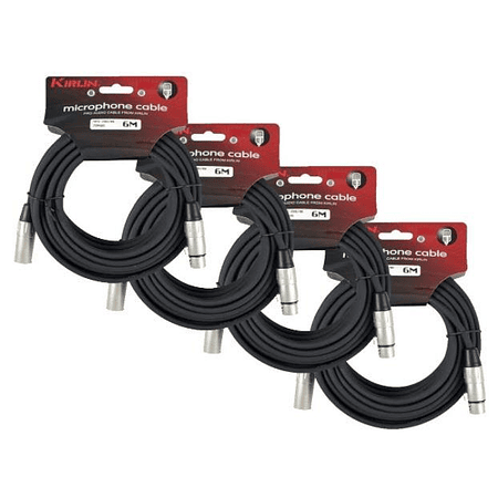 Pack 4 cable Microfono Serie c Xlr6M Kirlin Mpc4-280-6