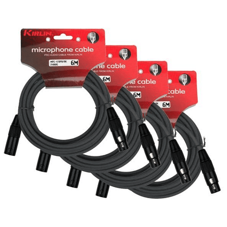 Pack 4 cable Microfono Serie c Xlr6M Kirlin Mpc4-470Pb-6