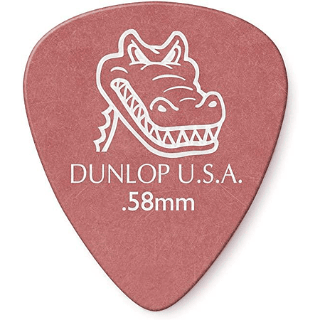Set Uñetas Dunlop Gator Grip Rojas 0.58mm Dunl417P.58