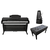 Full Pack Piano Digital Nux WK-520 + Silla para Teclado Pro Negra AP-5104 + Metrónomo Mecánico Cherub WSM-330