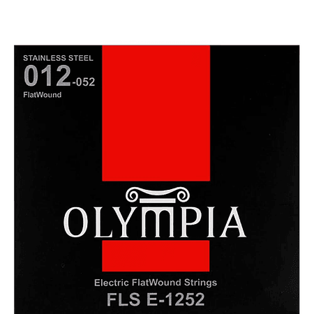 Set de Cuerdas Guitarra Eléctrica Olympia 012-052 Flatwound FLS E-1252