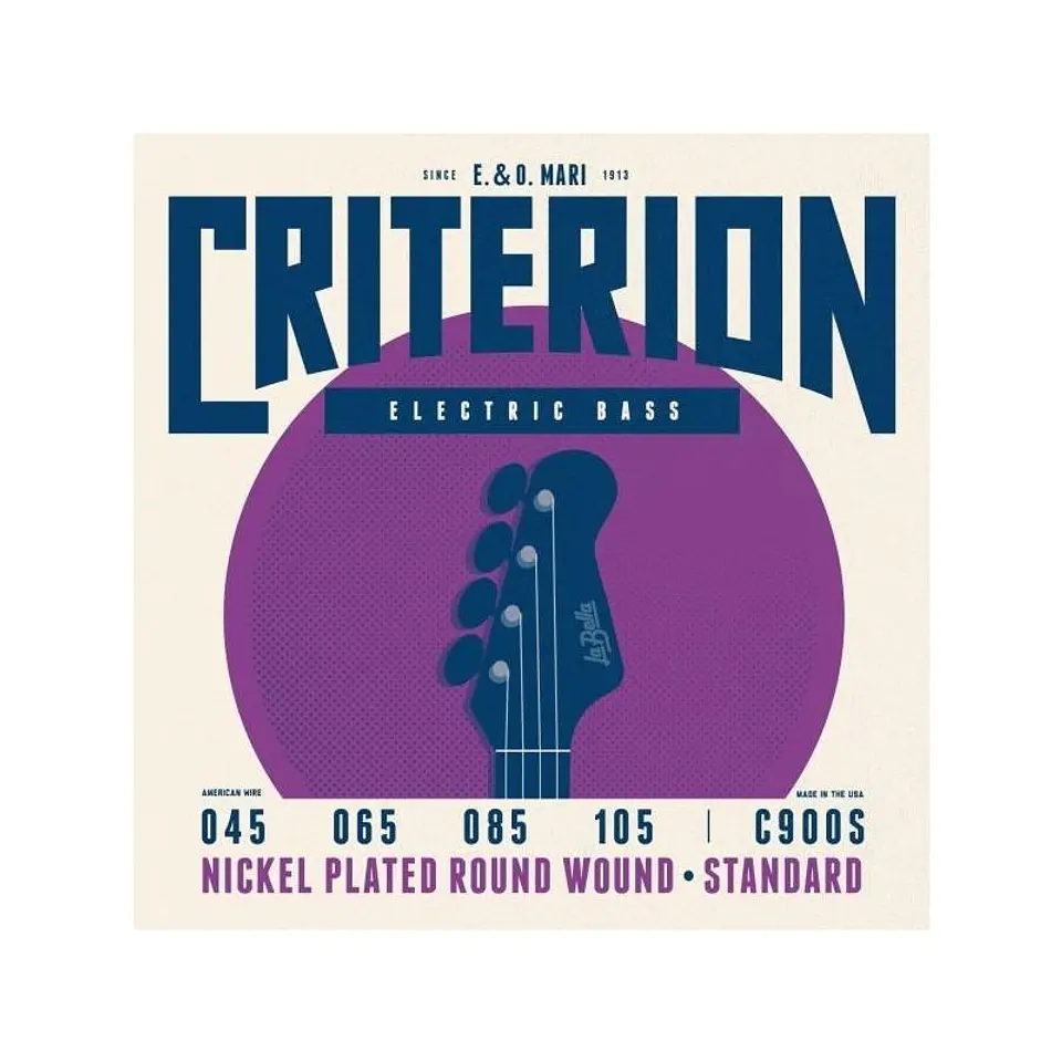 Set de Cuerdas Bajo Electricos La Bella Criterion4 45-105 C900s 1