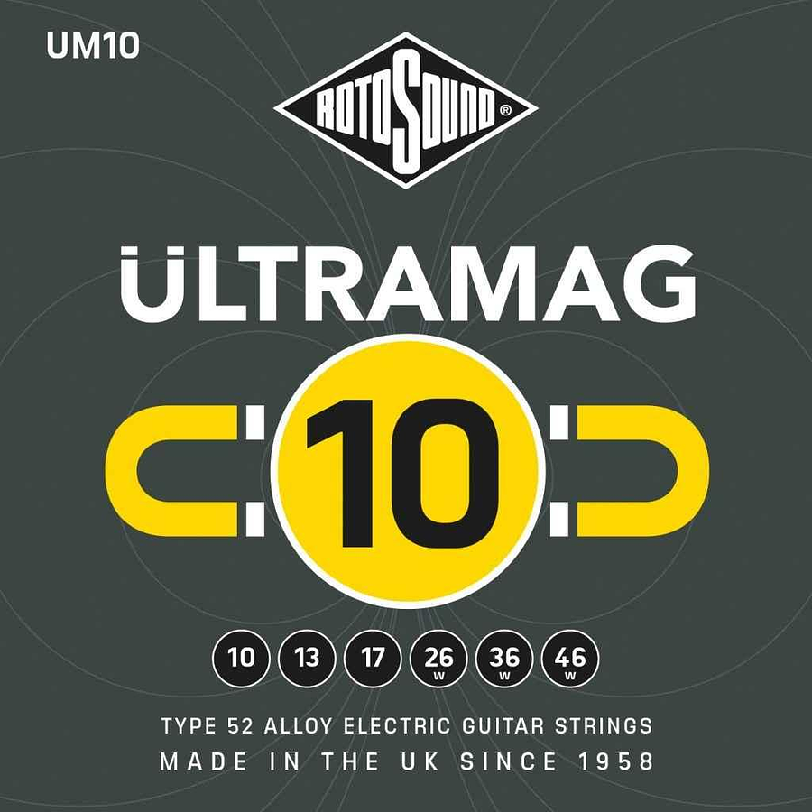 Set de Cuerdas Guitarra Eléctrica Rotosound UM10 Ultramag 10-46 