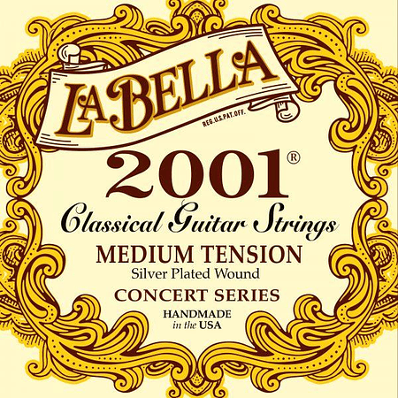 Set de Cuerdas Guitarra Clásica La Bella (Tensión Media) 2001Mt
