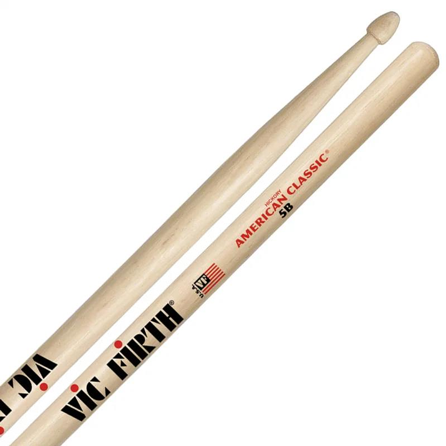 Baquetas Vic Firth 5B American Classic Punta de Madera