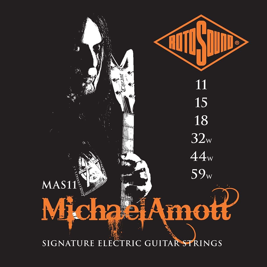  Pack de cuerdas de guitarra eléctrica Rotosound MAS11 Michael Amott