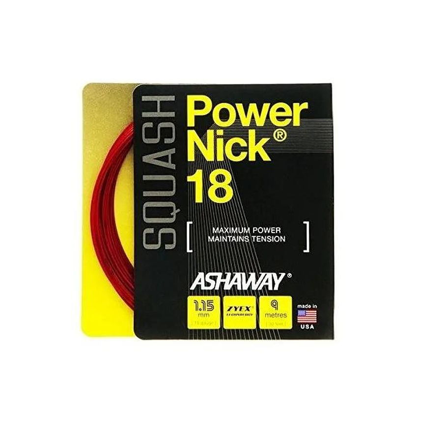Set Cuerda de Squash Power-Nick 18 Rojo 30'' Ashaway