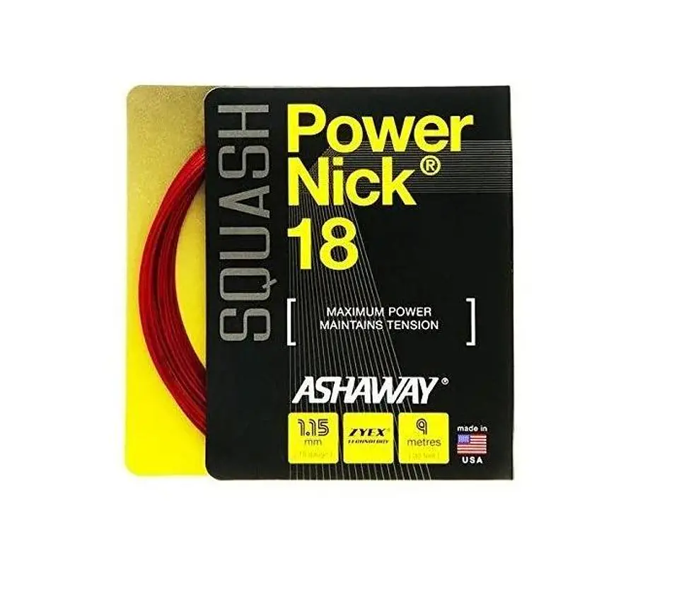 Set Cuerda de Squash Power-Nick 18 Rojo 30'' Ashaway 1
