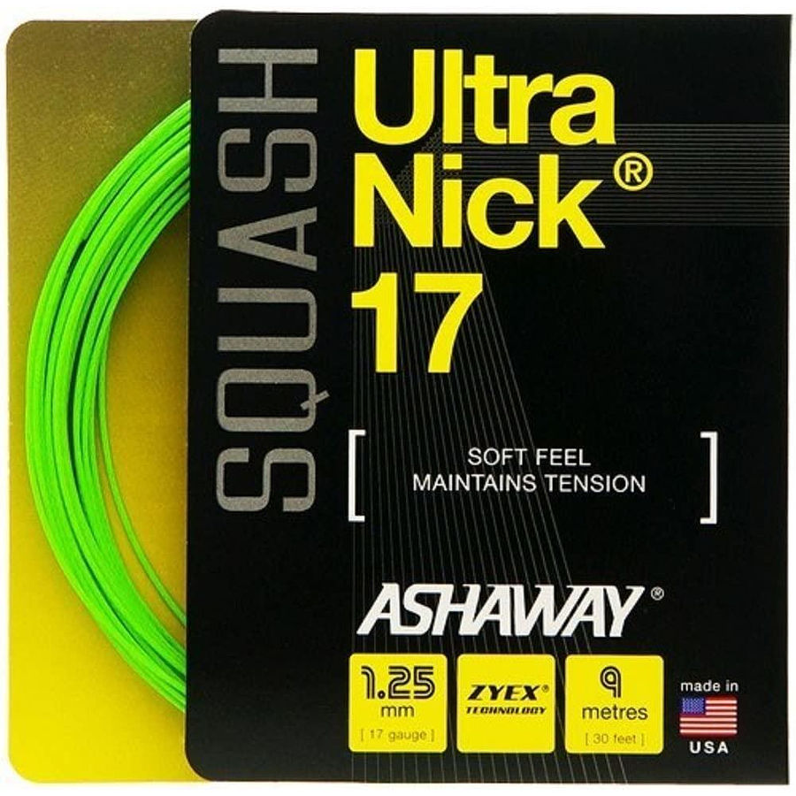 Set Cuerda de Squash Ultra-Nick 17 Optic Verde 30'' Ashaway